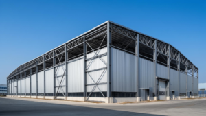 Steel structure building for industrial projects
